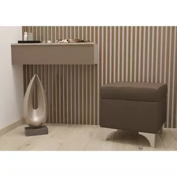 Банкетка «Жозефина 2», 460460450 мм, рогожка, цвет тёмно-коричневый