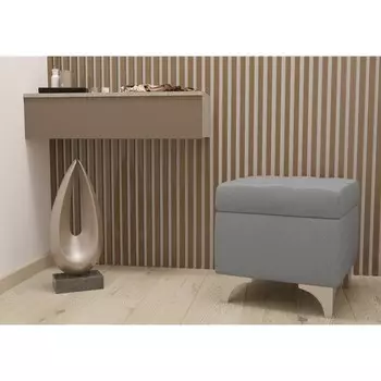 Банкетка «Жозефина 2», 460460450 мм, рогожка, цвет cерый