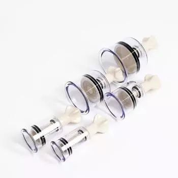 Банки акупункционного действия для вакуумного массажа с вентилем, набор 5 шт.