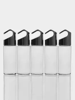 Банки для специй на рейлинг Доляна «Хэнг», 100 мл, 414 см, набор 5 шт., стекло