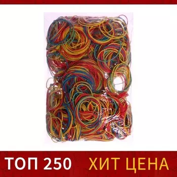 Банковская резинка цветная, 1000 грамм, длина 95 мм, диаметр - 60 мм, сечение 1.71.7 мм