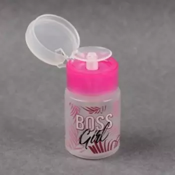 Баночка с дозатором для жидкостей «Boss Girl», 75 мл, цвет розовый
