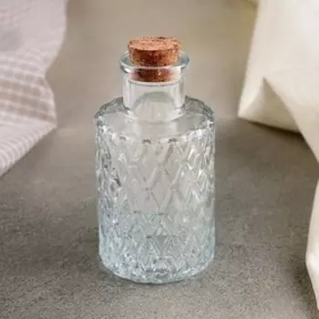 Баночка для специй Доляна «Парфе. Ажур», 100 мл, 105 см, с пробковой крышкой, стекло, прозрачная