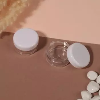 Баночки для хранения, 2 шт, 10 г, цвет белый/прозрачный