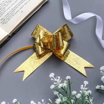 Бант - бабочка №3, золотой