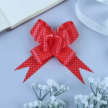 Подарочный Бант - бабочка No3, красный, для упаковки подарков