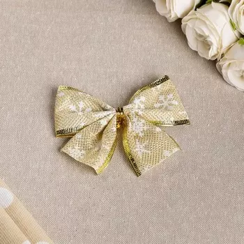 Бант праздничный "Мерцание", золотой, 11 х 9 см