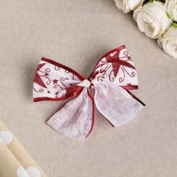 Бант праздничный "Созвездие", красный, 14 х 10 см