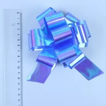 Бант-шар № 3 перламутр, голубой