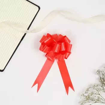 Бант-шар №3 простой красный