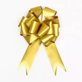 Подарочный бант - шар №4.5 «Классика», золотой, для упаковки подарков