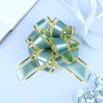 Бант-шар №5 "Узор", цвет зеленый