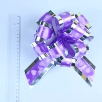 Бант - шар №5 «Воздушные сердца», фиолетовый