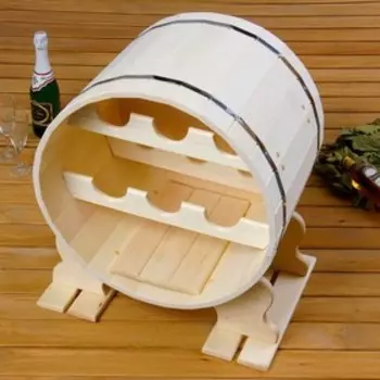 Бар из липы, "Мираж", 57×38×61см, нержавеющий обруч