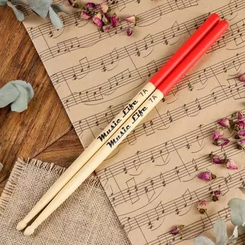 Барабанные палочки Music Life, 7 А, клен, красные