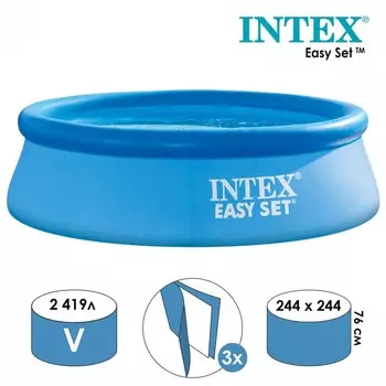 Бассейн надувной Easy Set, 244 х 76 см, 28110NP INTEX