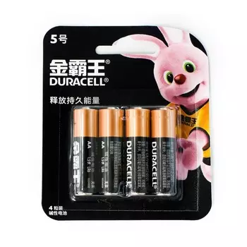 Батарейка алкалиновая Duracell Basic (CH), AA, LR6-4BL, 1.5 В, блистер, 4 шт.