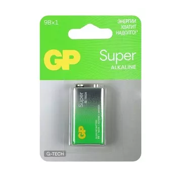 Батарейка алкалиновая GP Super, 6LR61 (6LF22, MN1604)-1BL, 9 В, крона, блистер, 1 шт.