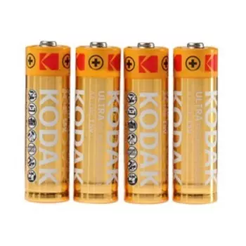 Батарейка алкалиновая Kodak Ultra, AA, LR6-4BL, 1.5В, блистер, 4 шт.