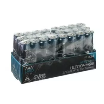 Набор батареек алкалиновых (щелочных) Luazon, AAA, LR03, 24 штуки