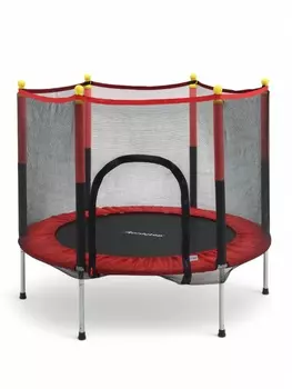 Батут ONLYTOP, d=140 см, высота сетки 80 см, красный