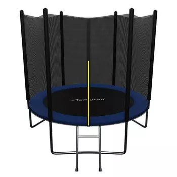 Батут ONLYTOP, d=244 см, высота сетки 173 см, синий