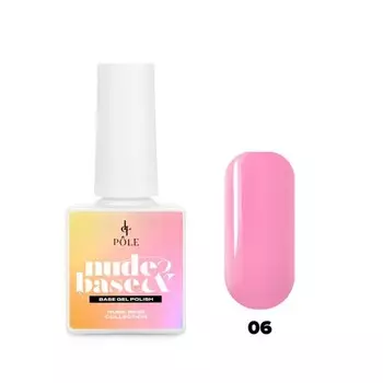 База цветная Pole Nude Base, №06 розовая гортензия, 8 мл