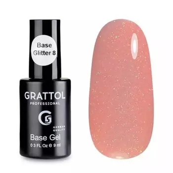 База Grattol Glitter №08, 9 мл
