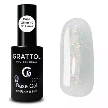 База Grattol Glitter №10, 9 мл