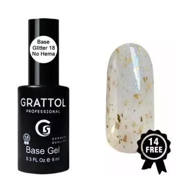 База Grattol Glitter №18, 9 мл