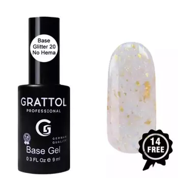 База Grattol Glitter №20, 9 мл