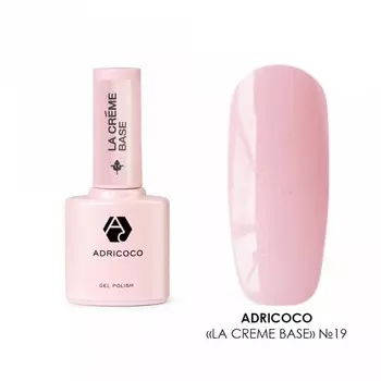 База камуфлирующая Adricoco La Creme Base, с шиммером, №19 розово-карамельный, 10 мл