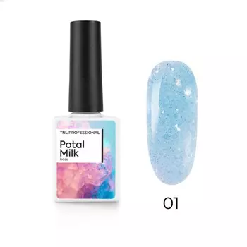 База камуфлирующая TNL Professional Potal Milk, со светоотражающей поталью, №1 голубой, 10 мл