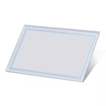 Бейдж горизонтальный Стандарт 90 х 57 мм, STAFF, 150 мкм эконом, металлический зажим/булавка