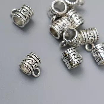 Бейл (держатель д/кулона) металл д/творчества "Майя" серебро G101B607 1,1х0,8 см