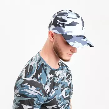 Бейсболка, цвет тёмно-серый/камуфляж, размер 56-58