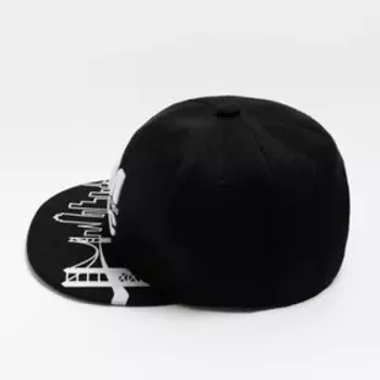 Бейсболка детская, цвет чёрный, размер 52-54