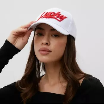 Бейсболка женская MIST Lucky, белая, размер 56-58