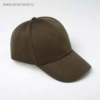 Бейсболка мужская однотонная MINAKU, размер 58, зелёная