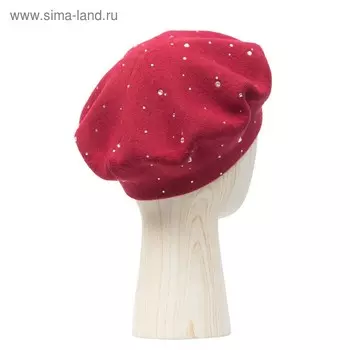 Берет женский, размер one size, бордовый