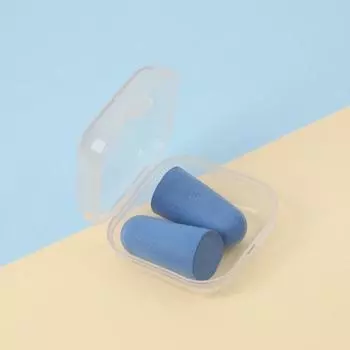 Беруши, фасовка 10 пар, в пластиковом футляре, цвет МИКС