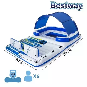 Беседка-плот для плавания, 389 х 274 см, для 6 человек, 43105 Bestway