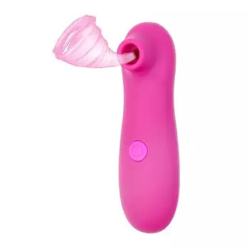 Бесконтактный вакуумно-волновой стимулятор клитора 10 режимов, малиновый