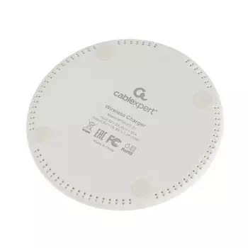 Беспроводное зарядное устройство Cablexpert MP3A-PC-31, 10 Вт, 3 А, белое