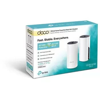 Бесшовный Mesh роутер TP-Link DECO P9 AC1200, 1000 Мбит/с, 2 шт, белый