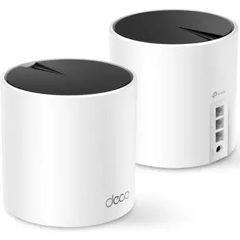 Бесшовный Mesh роутер TP-Link Deco X55 (DECO X55(2-PACK)) AX3000 10/100/1000BASE-TX белый (у 10047