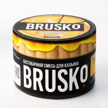 Бестабачная никотиновая смесь для кальяна Brusko "Лимонный пирог", 50 г, strong
