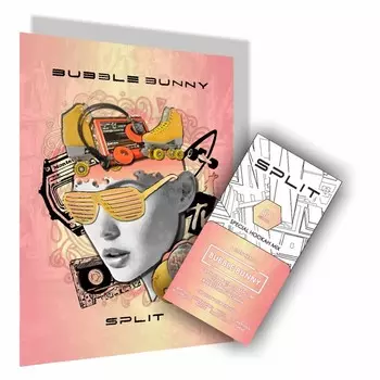 Бестабачная никотиновая смесь для кальяна SPLIT "Сахарная вата из дыни и жвачки", 50 г