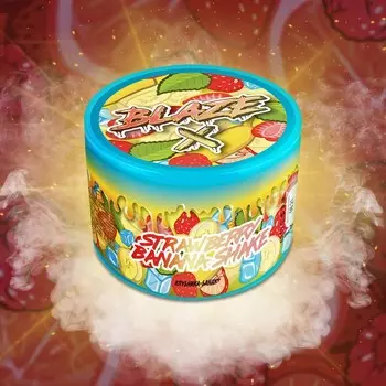 Бестабачная смесь Blaze X "Молочный коктейль с клубникой и бананом", 50 г