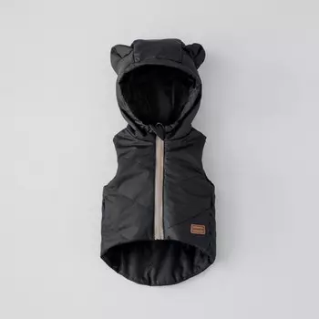 Безрукавка детская утеплённая KinDerLitto «Орсетто», рост 80-86 см, цвет чёрный